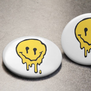Badge Rond 5 Cm broches du bouton émoji de sourire fondu