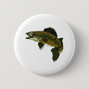 Badge Rond 5 Cm Brochets vairons