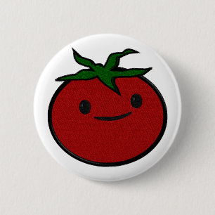 Badge Rond 5 Cm Broderie de tomates mignonnes Imprimer