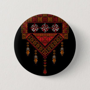 Badge Rond 5 Cm Broderie palestinienne de Tatreez  art palestine