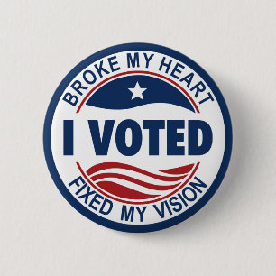 BADGE ROND 5 CM BROKE MON COEUR FIXE MA VISION