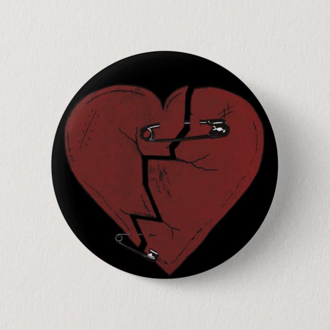 Badge Rond 5 Cm BrokenHeart (Devant)