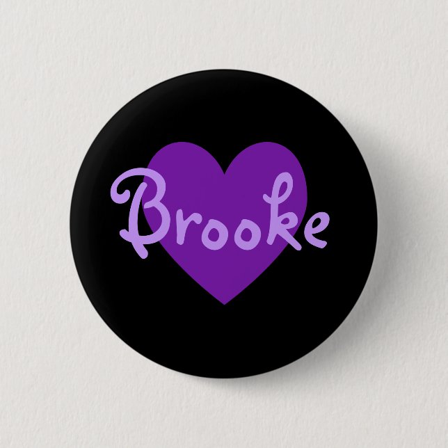 Badge Rond 5 Cm Brooke en violet (Devant)