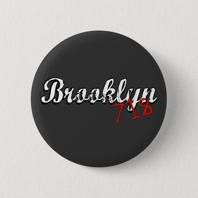 Badge Rond 5 Cm Brooklyn 718 (Devant)