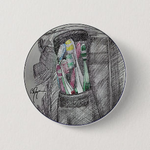 Badge Rond 5 Cm Brosses à dents 2