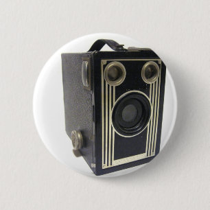 Badge Rond 5 Cm Brownie Antique Caméra