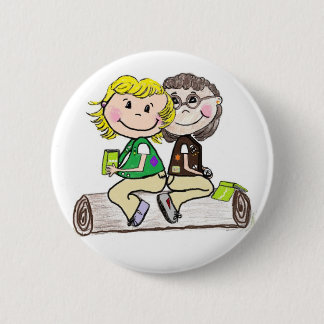 Badge Rond 5 Cm "brownie" junior de fille scout dehors