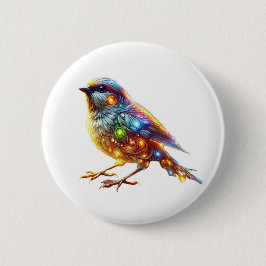 Badge Rond 5 Cm Bruant brillant