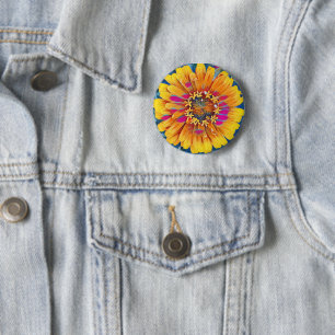 Badge Rond 5 Cm Bruit de fleur d'été