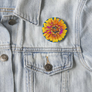 Badge Rond 5 Cm Bruit de fleur d'été
