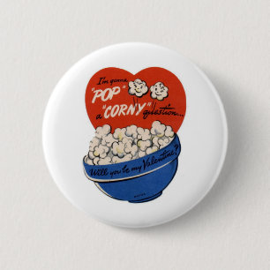 Badge Rond 5 Cm Bruit Valentine "bébête"