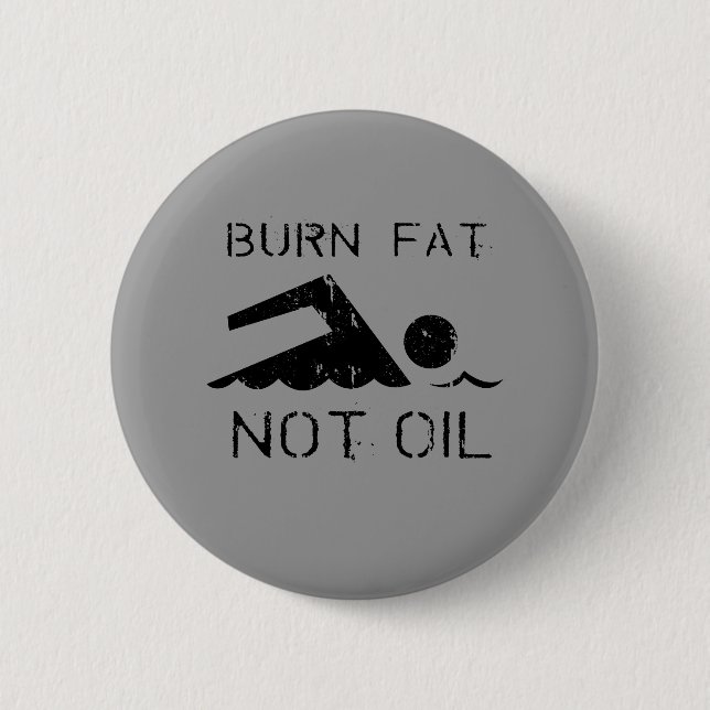 Badge Rond 5 Cm Brûler Graisse nager (Devant)