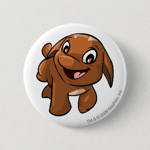 Badge Rond 5 Cm Brun de Poogle