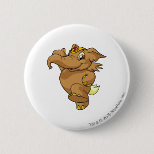 Badge Rond 5 Cm Brun d'Elephante