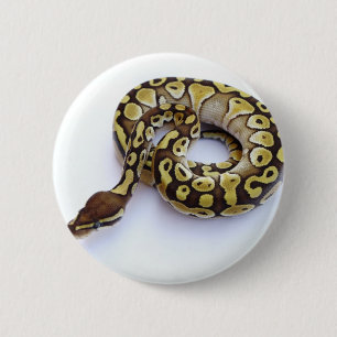 Badge Rond 5 Cm Brun et python 2 de boule d'or