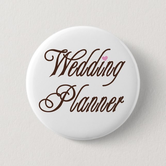 Badge Rond 5 Cm Bruns chics de wedding planner (Devant)
