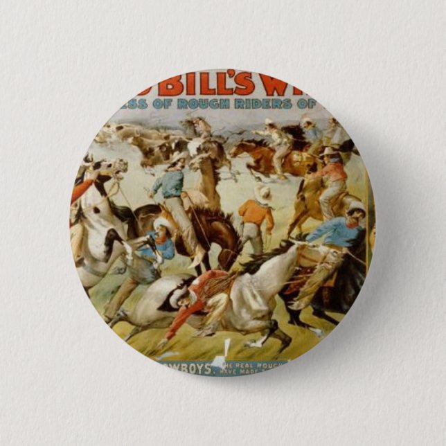 Badge Rond 5 Cm Buffalo Bill's Wild West Show (Devant)