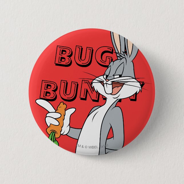 Badge Rond 5 Cm BUGS BUNNY™ With Carrot (Devant)
