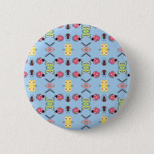 Badge Rond 5 Cm Bugs et papillons