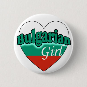 Badge Rond 5 Cm Bulgare Girl