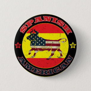 Badge Rond 5 Cm Bull espagnole-américaine