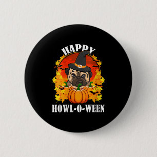 Badge Rond 5 Cm Bulldog Halloween