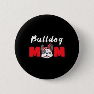 Badge Rond 5 Cm Bulldogs Mom - Bulldog