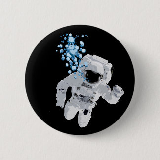 Badge Rond 5 Cm Bulles dans l'espace - canular de la NASA - bulles