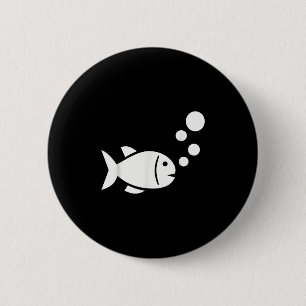 Badge Rond 5 Cm Bulles de poisson