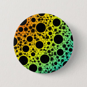 Badge Rond 5 Cm Bulles d'espace - Taches de chaleur ROYCB