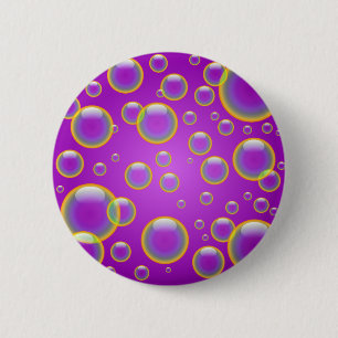 Badge Rond 5 Cm Bulles pourpres d'arc-en-ciel