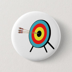 Badge Rond 5 Cm Bullseye à trois flèches