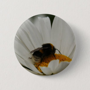 Badge Rond 5 Cm Bumblebee sur l'insigne de fleurs