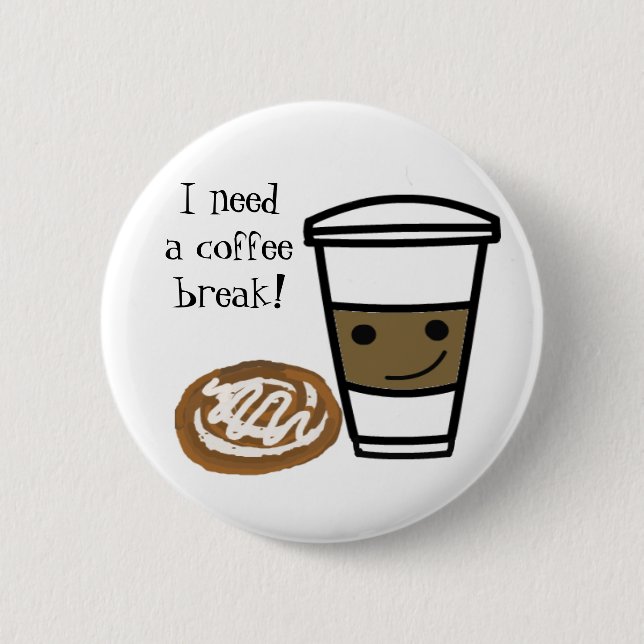 Badge Rond 5 Cm Bun café et cannelle (Devant)