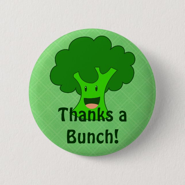 Badge Rond 5 Cm Bunch Broccoli (Devant)