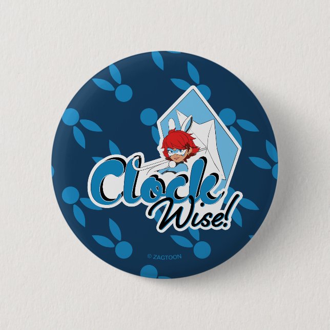Badge Rond 5 Cm Bunnyx | Clock Wise ! (Devant)