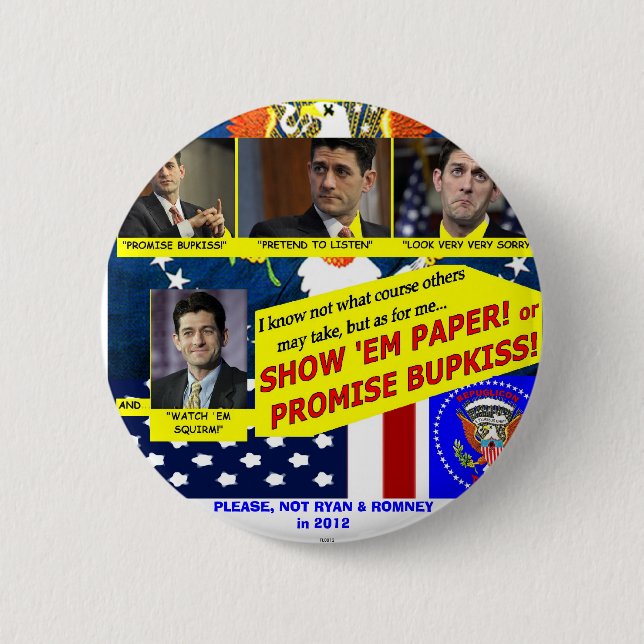 Badge Rond 5 Cm BUPKISS ! - Bouton (Devant)