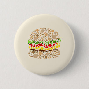 Badge Rond 5 Cm Burger en points