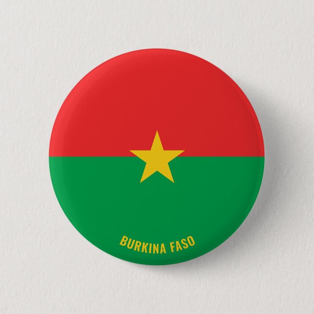 Badge Rond 5 Cm Burkina Faso Drapeau mignon Patriotique (Devant)