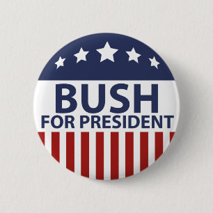 Badge Rond 5 Cm Bush pour le président