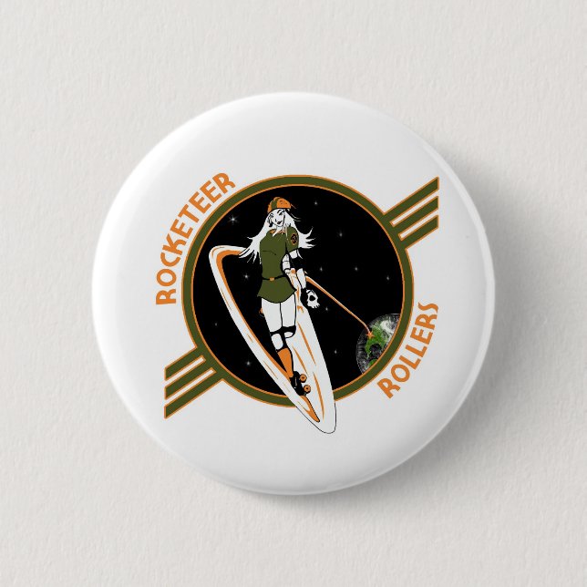 Badge Rond 5 Cm Butin de Rocketeer (Devant)