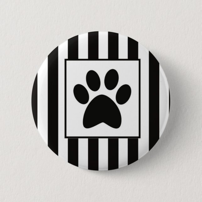 Badge Rond 5 Cm Buttom Patinha avec des bandes (Devant)