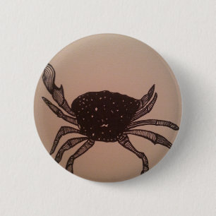 Badge Rond 5 Cm Button crab