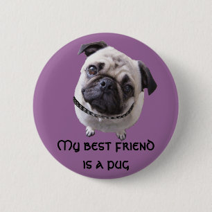 Badge Rond 5 Cm Button "Mops"