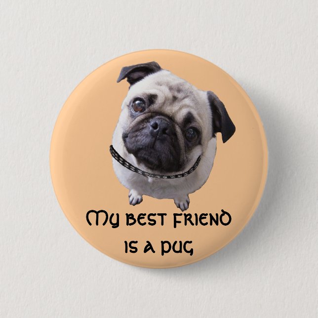 Badge Rond 5 Cm Button "Mops" (Devant)