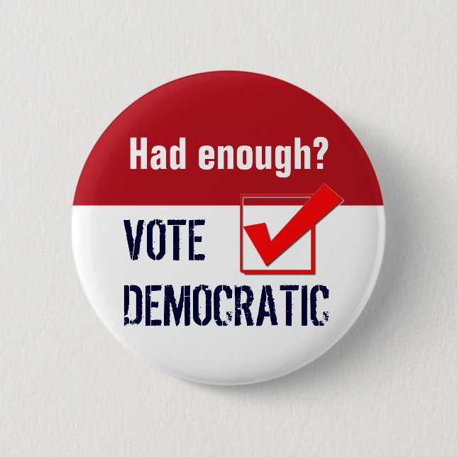 Badge Rond 5 Cm Button - Vote démocrate (Devant)