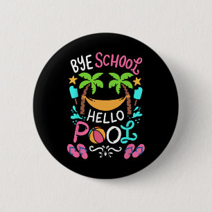 Badge Rond 5 Cm Bye School Beach T Ball Tee Hammock