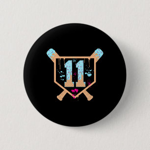 Badge Rond 5 Cm Bysebyll 11 Year Old Ice Cream Drip 11e Anniversai