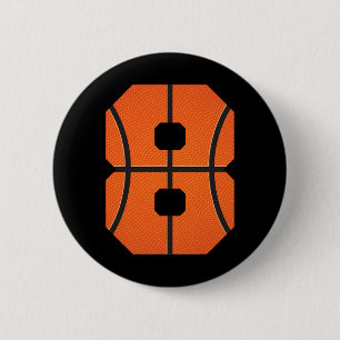 Badge Rond 5 Cm Bysketbyll Boys Birthday Bbyll Player 8