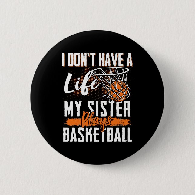 Badge Rond 5 Cm Bysketbyll Brother Soeur Bysketbyll Joueur Bysketb (Devant)